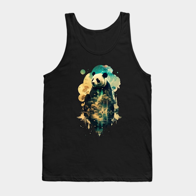 Cool Panda Tank Top by DavidLoblaw